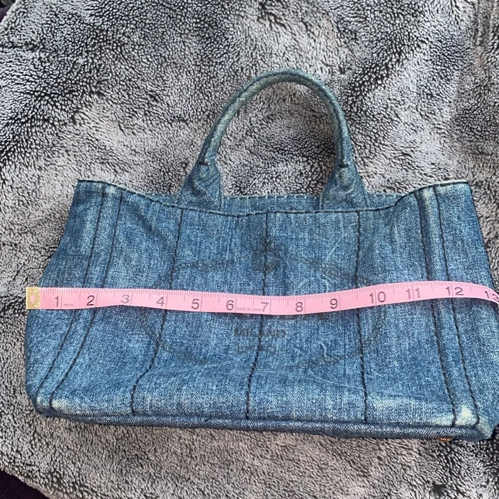 Prada Blue Denim Satchel - Picture 11 of 14